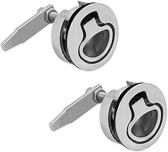2PCS STAINLESS STEEL MARNE NON LOCKING COMPRESSION LIFT BOAT HATCH LATCH