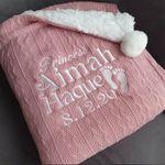 Personalized Blanket Baby Name Blanket, Personalized Baby Blankets,Custom Embroidery, Custom Name Blanket, Customized Blanket, Personalized Baby Gift. (Embroidery Name,95x70cm)