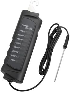 ALLmeter Electric Fence Tester 8KV, Fence Voltage Tester with 8 Neon Lights & Fault Finder, Battery-Free Portable Tool for Safe Fence Testing on Farms, Ranches, Homesteads (Livestock/Pasture)