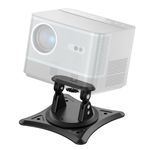 XJ-HOME Desktop Projector Stand, Table Projector Stand with 1/4" Ballhead Angle Adjustment, 360° Rotation Black Projector Ceiling Wall Mount, Adjustable Tilt for Most LCD/DLP Video Projector (Black)