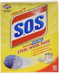 SOS Wool Steel Soap Pads 10 ct (Pack of 6)