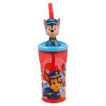 3D Figurine Tumbler Paw Patrol, Red, Childrens Drinking Cup Straw 23 x 7.5 x 7.5