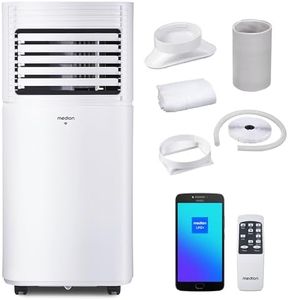 MEDION P701 Smarte Mobile Klimaanlage mit Abluftschlauch (inkl. Fensterabdichtung, 3in1, bis 25qm, 7.000 BTU, Kühlen, Entfeuchten, Ventilieren, App- und Sprachsteuerung, Schlafmodus, Staubfilter)
