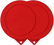 Sophico 4 Cup Round Silicone Storage Cover Lids Replacement for Anchor Hocking and Pyrex 7201-PC Glass Bowls (Container not Included) (Red-2 Pack)