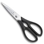 Victorinox Household Scissors, Kitchen Shears, Extra Sharp Blade, Stainless, Robust Plastic Handle, Black