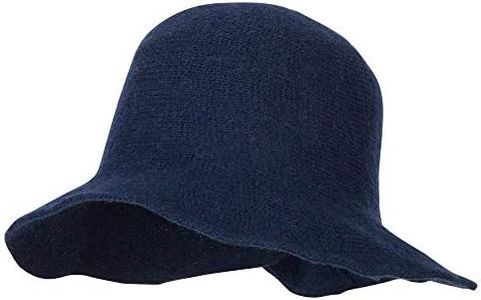 Jeanne Simmons Women's Grosgrain Bow Accented Cloche Bucket Hat - Navy OSFM
