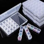 4 Pack*28 Slots Diamond Embroidery Box,Diamond Painting Storage Box Containers,Each contain 28 independent grids,Accessories Storage Box DIY Craft for 5D painting & embroidery Tools jewelry storage