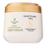 Sanctuary Spa Golden Sandalwood Sand and Salt Scrub, 92% Natural Body Exfoliator, Mineral Oil Free, Cruelty Free & Vegan, 300g