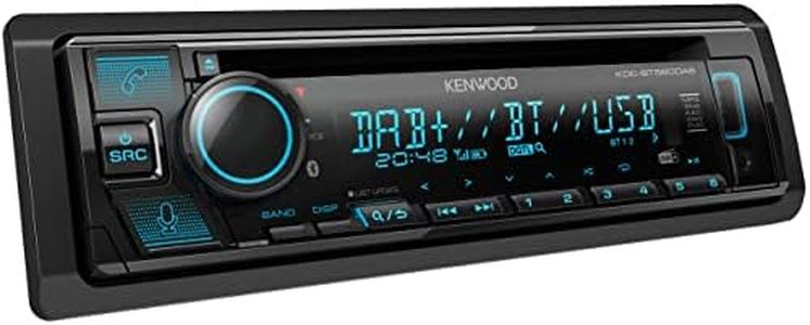 Kenwood KDC-BT560DAB CD Car Radio with DAB+ and Bluetooth Hands-Free Kit (USB, AUX-In, 1 x Pre-Out 2.5 V, Sound Processor, 4 x 50 W, VAR Lighting, DAB+ Antenna), Black