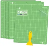HTVRONT Standard Grip Cutting Mats for Cricut, 5 Pack Cutting Mats 12x12 for Cricut Maker/Maker 3/Explore 3/Air/Air 2/One, Standard Adhesive Sticky Green Cutting Mat Replacement Accessories for Cricut