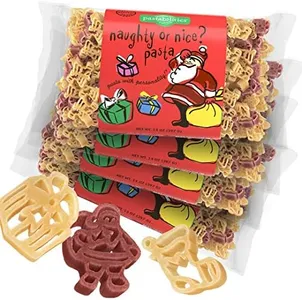 Pastabilities Fun Shaped Pasta for Kids - Christmas - Naughty or Nice Holiday Theme, Non-GMO Natural Wheat and Vegetable Pasta, All-Natural, Kosher Certified, Made in the USA, (4 Pack, 14 Oz)