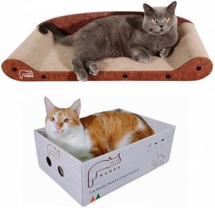 KEBKE Cat Scratcher Bed & Cat Scratch Box with Refillable Scratch Pad,Cat Scratchers for Indoor Cats, Durable Cats Lounger,Furniture Protector (Medium)