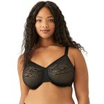 Wacoal Women's Visual Effects Minimizer Bra, Black, 34DDD