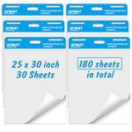 AFMAT Sticky Easel Pads, 6 Pads, Chart Paper for Teachers, Large Self Stick Flip Chart Paper, 25 x 30 Inches, 30 Sheets/Pad, Flip Chart Paper with Sticky Back