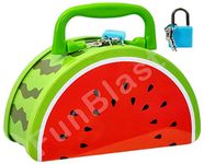 FunBlast Money Saving Tin Coin Bank with Lock and Key – Fruit Shaped Coin Box for Kids, Boys, Girls, Piggy Bank for Kids, Money Box for Kids, Birthday Return Gift (Multicolor)