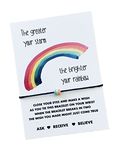 The greater your storm the brighter your rainbow wish string bracelet | Encouragement wish bracelet | Empowerment gift