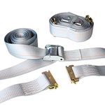 NUOER 2" x 16' E Track Strap Heavy Duty Tie-Downs Cam Strap, E Track Systerm- E-Track Spring Fittings for Secure Cargo on Trucks, Trailers, Vans, Boats (2 Pack