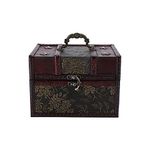 Vintage Wooden Storage Box, Portable Decorative Wooden Treasure Chest, 4 Styles Wooden Storage Trunk for Gift, Jewelry, Small Objects, Collectibles, Home Decor, etc(6262D-L)