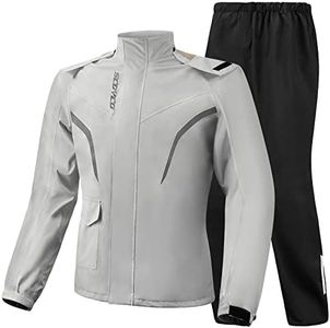 Scoyco Motorcycle Rain Suit Reflective Work Rain Jacket and Pants for Men & Women All Sport Farm Fishing Motorcycle Riding