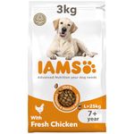 IAMS Complete Dry Dog Food for Senior 7+ Large Breeds with Chicken 3 kg