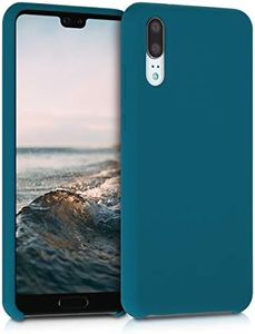kwmobile Case Compatible with Huawei P20 Case - TPU Silicone Phone Cover with Soft Finish - Teal Matte