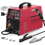 ARCCAPTAIN 200A MIG Welder, 6 in 1 Welding Machine, Gas MIG/Flux Core MIG/Lift TIG/Stick Welding/Spool Gun MIG/Spot Welding Multiprocess Welder, 110V/220V Dual Voltage Welder Machine with Synergy