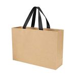 10Pcs Kraft Brown Paper Bags with Wide Handle Paper Party Gift Bags Thicken Paper Carrier Bags Shopping Bag Shopper Bags Paper Gift Present Wrapping Bag Boutique Bag Retail Bag Recycled Reusable