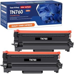 TN760 Toner for Brother Printer: Replacement for Brother TN730 TN 760 TN-730/TN-760 TN-760 TN-730 High Yield Black Cartridge MFC-L2710DW MFC-L2750DW DCP-L2550DW HL-L2350DW HL-L2395DW HL-L2370DW 2 Pack