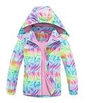 M2C Girls Lightweight Waterproof Hooded Fleece Lined Raincoat 10-12 Dazzling Pink