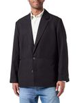 JACK & JONES Men's Jprcarter Blazer Suit Jacket, Black Onyx/Fit: Relaxed fit, 44R