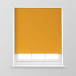 A.Unique Home Premium Trimmable Thermal Blackout Roller Window Blind in a Variety of Colours and Sizes Ideal for any Room - 2FT - Ochre - 60cm (W) x 170cm (L) | 23.6" (W) x 66.9" (L)