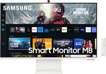 Samsung 32-inch(80cm) M8 4K UHD Smart Monitor, Mouse & Keyboard Control, HAS, Pivot, Type-C, Smart TV apps, Office 365, Dex, Apple Airplay, BT, IOT, Speakers, Remote (LS32CM801UWXXL, White)