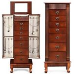 COSTWAY Jewelry Armoire Cabinet, Wo