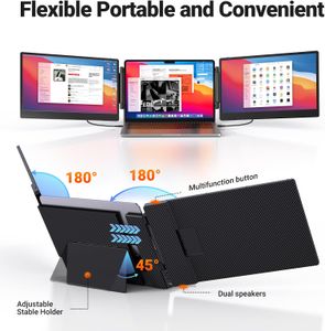 14-Inch FHD Laptop Screen Extender – Portable Dual Monitor Display
