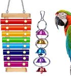 Fejapa Large Parrot Toy Bird Xylophone Toy Bird Cage Bell Accessories Music Musical Training Toy for Conure Budgie Cockatiel Cockatoos Parakeet Finch Love Birds Canary Macaws Medium Outdoor Wild Bird