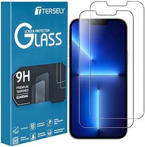 T Tersely [2 Packs] Screen Protector for Apple iPhone 13/iPhone 13 Pro (6.1 inch), Premium HD Tempered Glass Screen Protector Film [9H Hardness][Case Friendly] for iPhone 13/iPhone 13 Pro