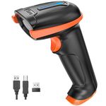 Tera Barcode Scanner Wireless and Wired 1D 2D QR Digital Printed Bar Codes Reader Portable Handheld Barcode Scanner Compact with Magic Diamond Accurate Rapid Aiming System and Vibration Alert