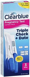 Clearblue Pregnancy Test - Clearblue Triple-Check and Date Early Detection, Kit Of 3 Tests