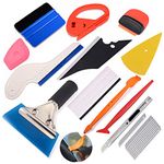 EHDIS Window Tinting Tools Vinyl Wrap Tool Kit Window Film Installation Kit with Vinyl Squeegee,Corner Squeegee,Wrap Stick,Vinyl Cutter Utility Knife and Blades