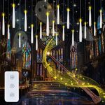 Pinlanuo Floating Candles with Wand Remote Control, 20PCS Battery Operated Flameless LED Taper Magic Candles, Warm Light Hanging Candles with Timer, Halloween, Christmas, Party, Room Decoration