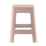 Kuber Industries Plastic Stool for Sitting | Stool for Kitchen, Bedroom, Office | Non-Slip Lightweight Stool | Cream