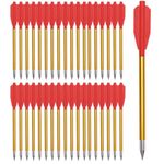 ELONG OUTDOOR Aluminium Crossbow Bolts Arrows 6.3" Steel Tips for 50-80lbs Pistol Mini Crossbow Archery Target Shooting Hunting (Pack of 60)