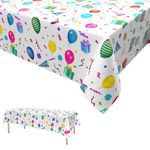 GRESATEK Party Table Cloth,Happy Birthday Table Covers Plastic Disposable Tablecloth Birthday Party Table Decoration Supplies for Kids Boys 137 x 274cm