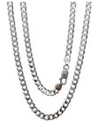 Treasure Bay Italian Silver Curb Chain for Men and Women 6.2mm Solid 925 Sterling Silver Curb Chain (52)