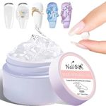 NAILGIL Solid Builder Gel For Nails,3D Gel Nail Art Sculpture Non-Sticky Hand Extension Gel Sock Off UV LED Salon DIY at Home-15g/0.53oz,Clear