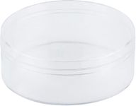 Hammont Round Acrylic Storage Boxes - Candy Gift Containers - Clear Flower Vase - Hair Accessory Organizer - Small Plastic Display Container | 3.15"x1.125" (12 Pack)