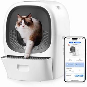 Automatic Self Cleaning Litter Box for Multiple Cats, Auto Litter Refill-Robot Cat Litter Scooping, Odor Control, Large 80L, 6x Anti-Pinch Safe Sensor, App Monitor 5G Wifi, Easy Clean Kitty Litter Box