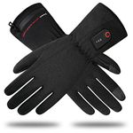 Heated Glove Liners, Rechargeable Electric Battery Heating Riding Ski Snowboarding Hiking Cycling Hunting Thin Gloves Hand Warmer (Medium)