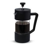 Sleepy Owl French Press Coffee Maker 350ml - Black | Heat Resistant Borosilicate Glass and Double Filtered Perfection for the Perfect Brew| Makes 2 cups