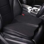 LARROUS Car Seat Cushion - Comfort Memory Foam Seat Cushion for Car Seat Driver, Tailbone (Coccyx) Pain Relief Pad, Car Seat Cushions for Driving, Office Chair Cushion(Black)